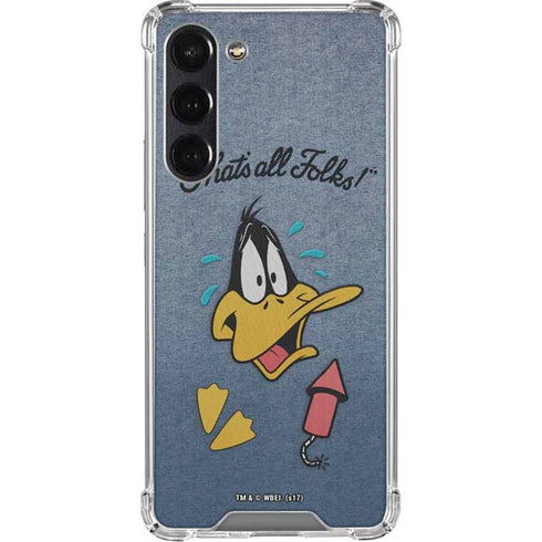 Looney Tunes Daffy Duck Thats All Folks Galaxy S24 FE Clear Case